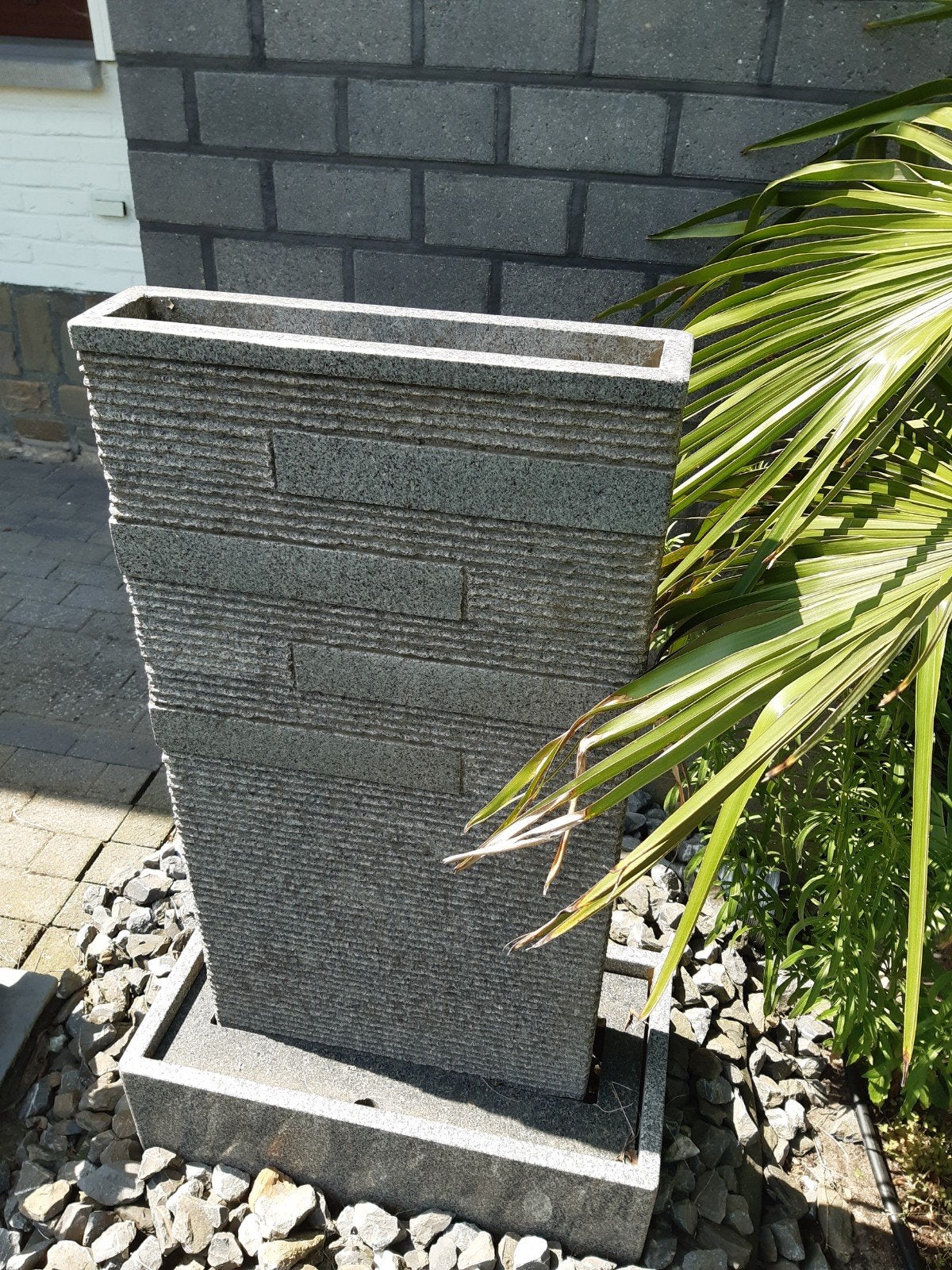 Fontein marmer antraciet, Tuin en Terras, Ophalen, Fontein