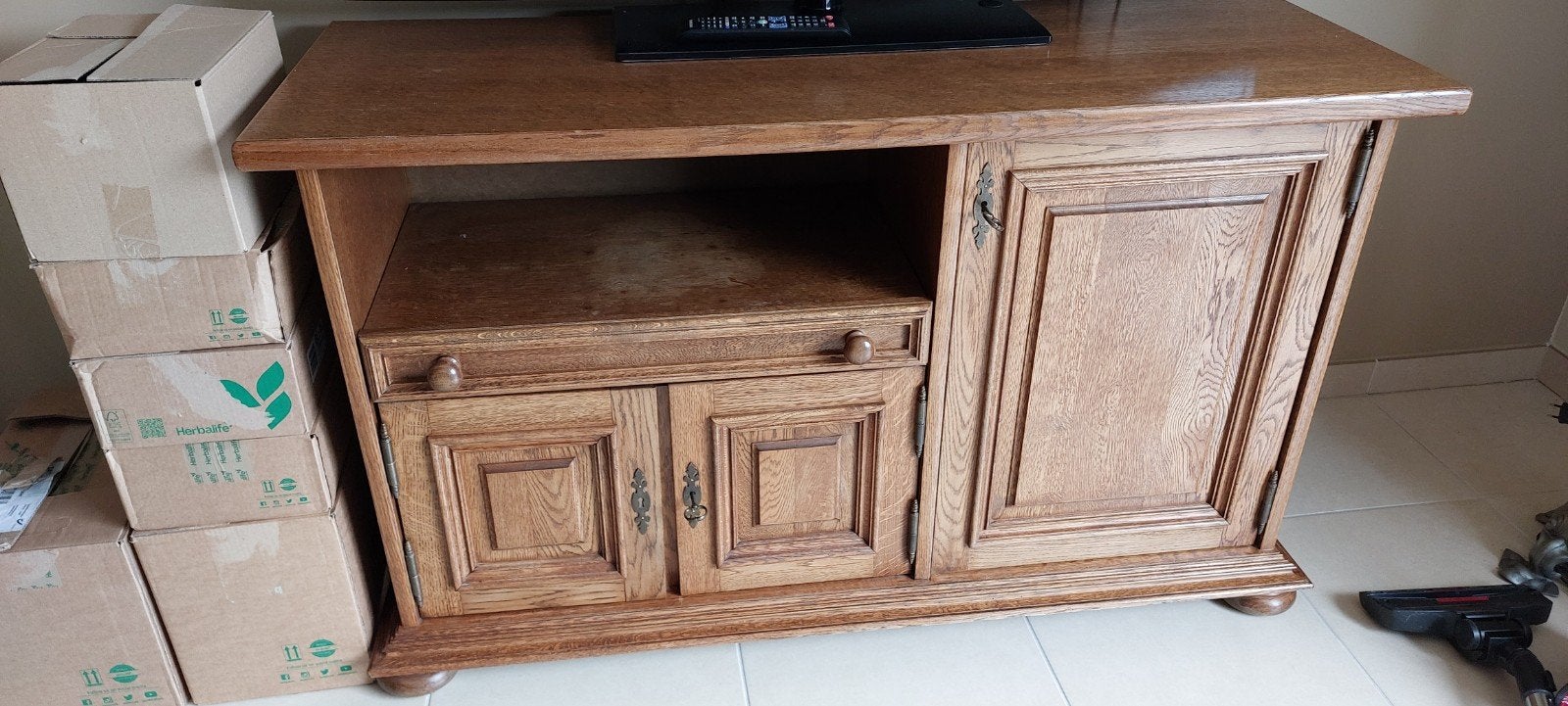 tv kast te koop 50€, Enlèvement, Chêne