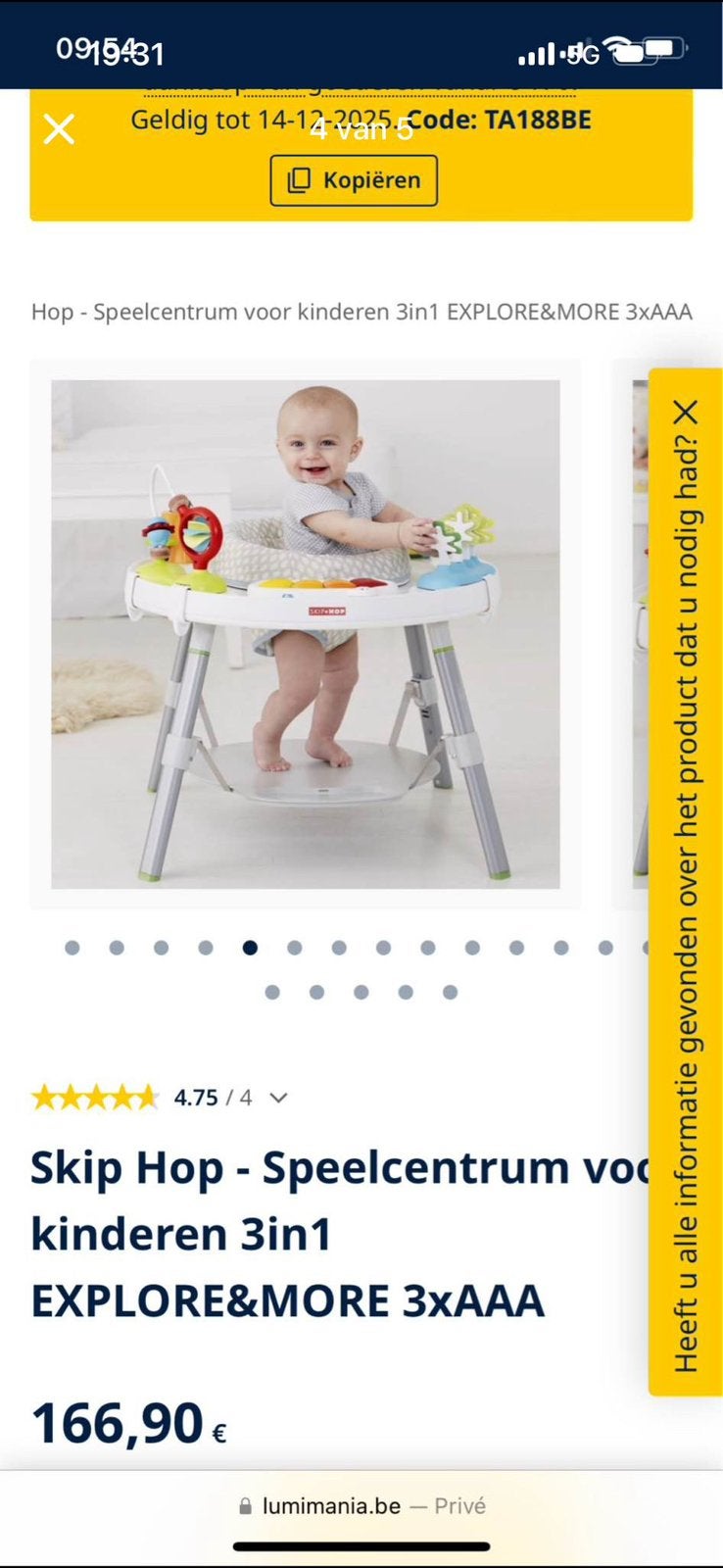 Speeltafel skip hop, Kinderen en Baby's, Speelgoed | Speeltafels, Ophalen, Zo goed als nieuw