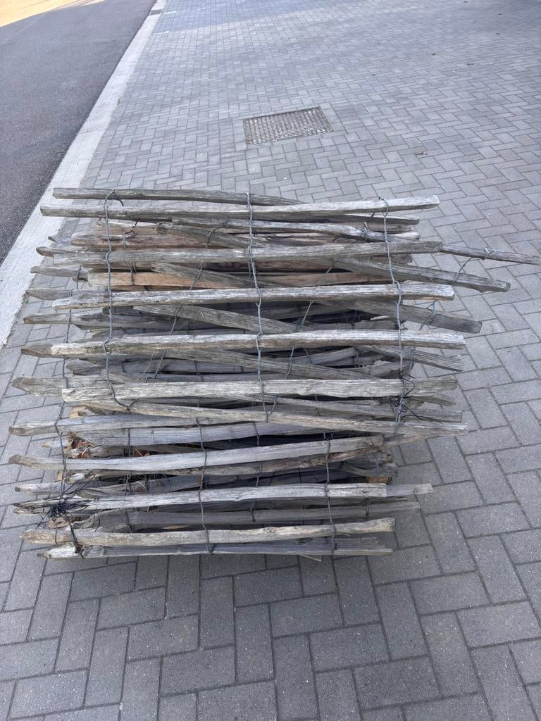 Kastanjehouten schapenhek, Tuin en Terras, Ophalen, Gebruikt, Hout, Sierhekwerk