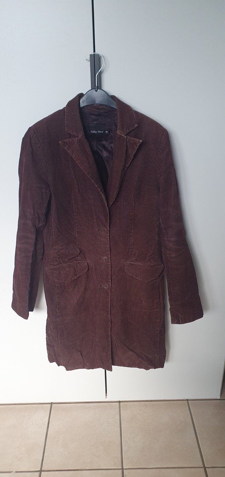 jas in rib velours bruin, Enlèvement, Taille 38/40 (M), Brun