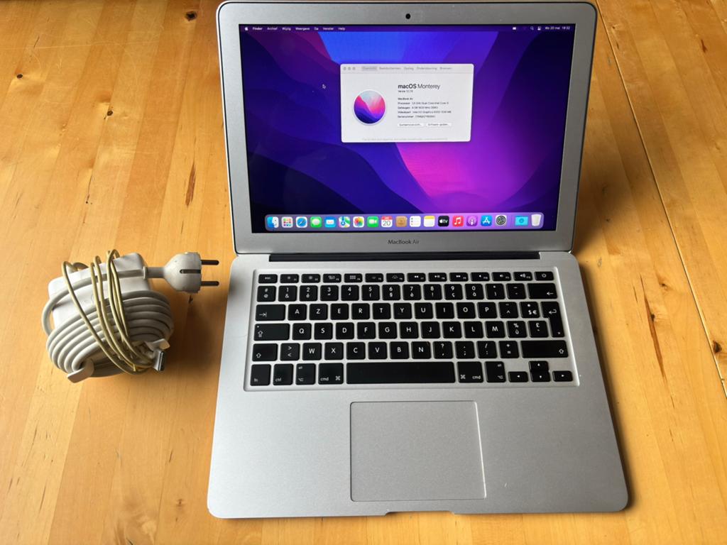 MacBook Air 13” Intel i5 | Monterey | Inclusief oplader, Computers en Software, Apple Macbooks, Ophalen, Gebruikt, 13 inch, MacBook