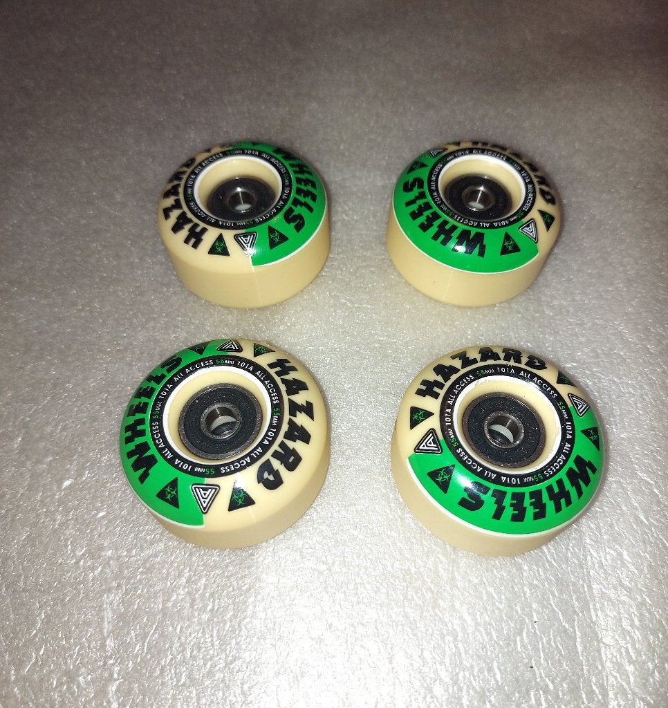Skatewielen - Hazard Melt Down - Radial White-Green, Ophalen of Verzenden, Nieuw, Skateboard