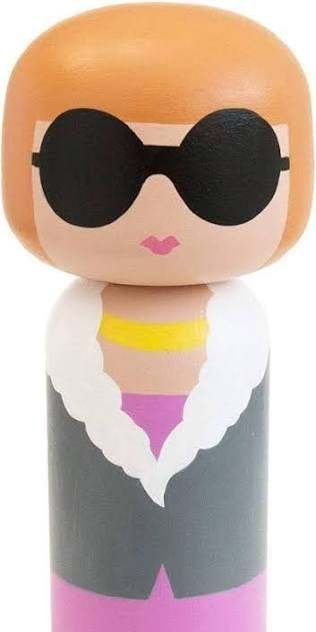 Figurine bois multicolore décorative LUCIE KASS ANNA 14,5 cm, Verzamelen, Ophalen of Verzenden, Nieuw, Overige typen