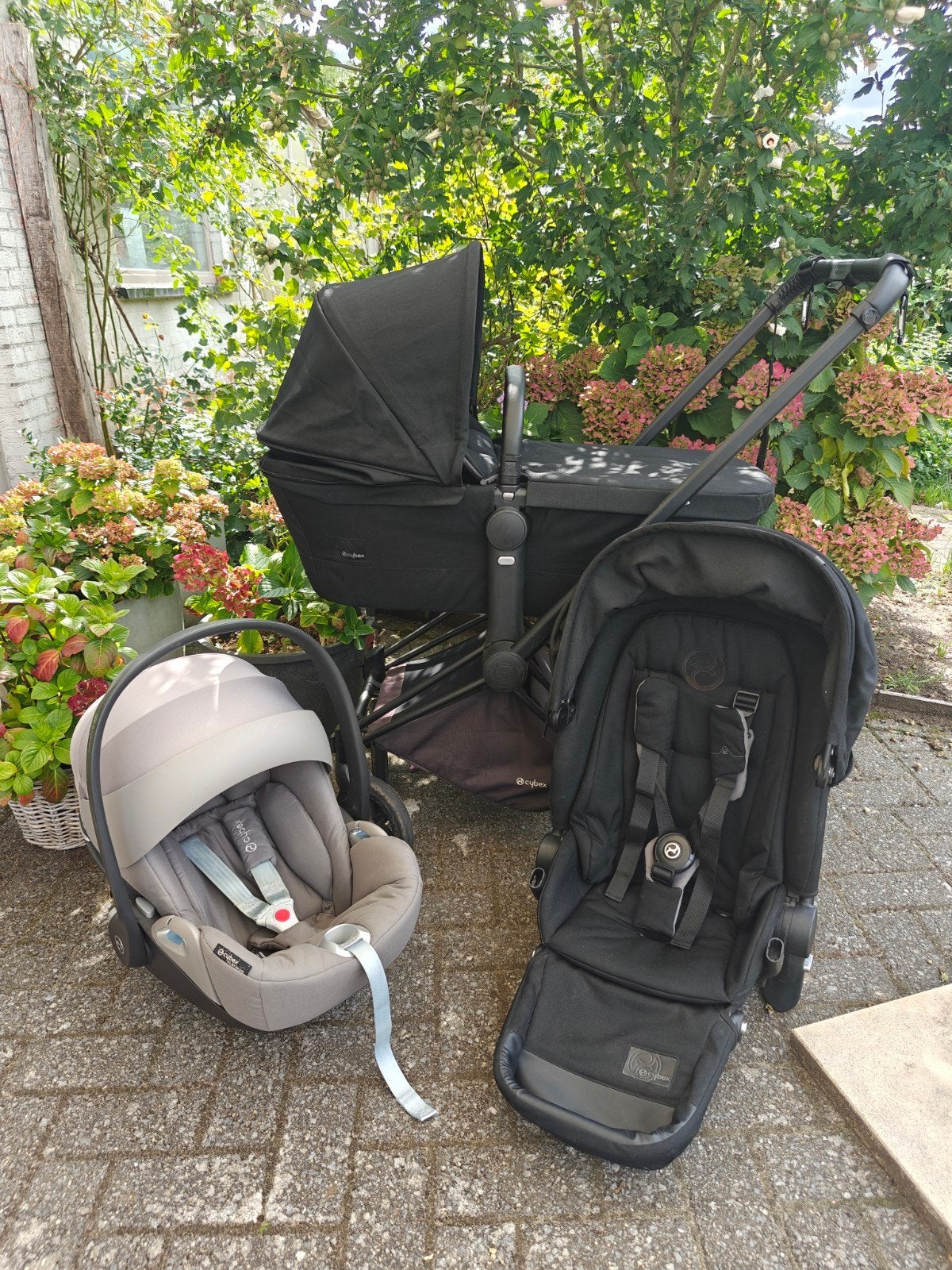 volledige set Cybex Priam, Kinderen en Baby's, Gebruikt, Verstelbare duwstang, Ophalen, Kinderwagen