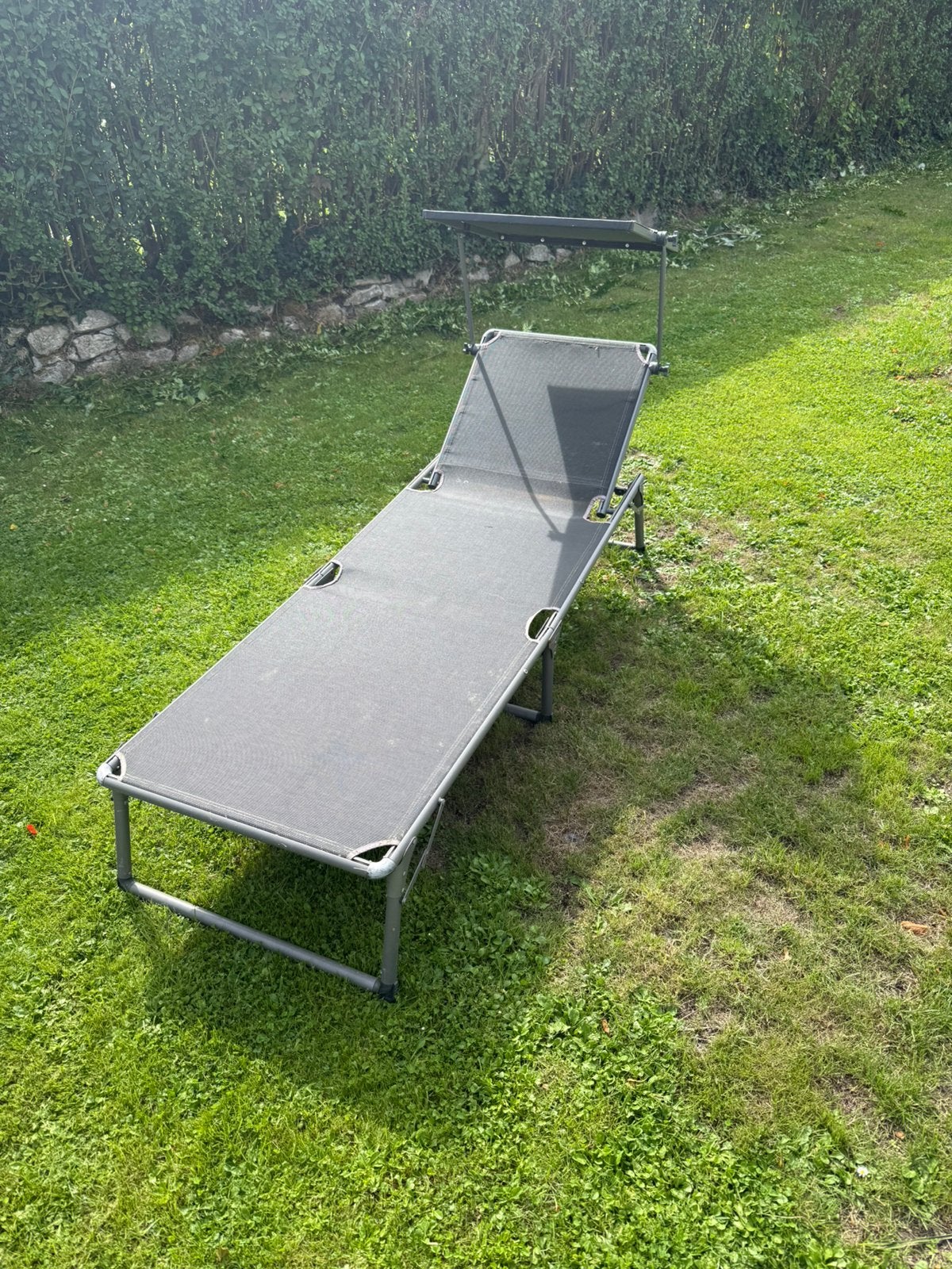 Chaise longue en aliminium Livarno, Jardin & Terrasse, Enlèvement, Utilisé, Aluminium, Mobile