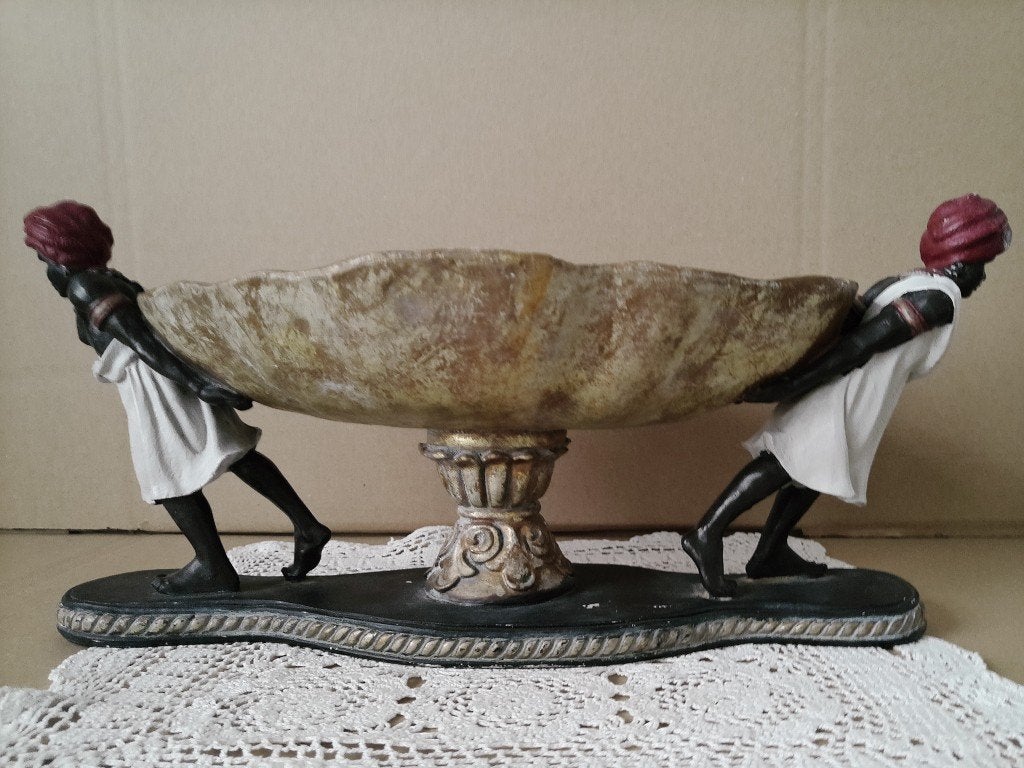 Blackamoor schaal fruitschaal centerpiece Blackamoor Italy, Antiek en Kunst, Ophalen of Verzenden