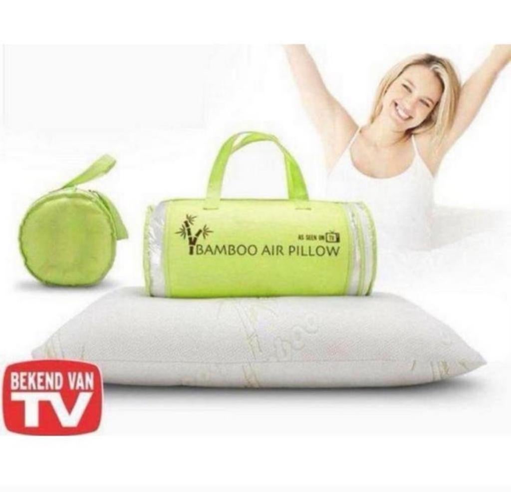 Coussin en mousse viscoélastique bambou Coussins bamboo doux, Maison & Meubles, Enlèvement ou Envoi, Neuf, Blanc, Oreiller