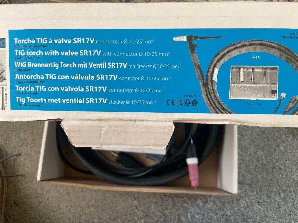 TIG-zaklamp met SR17V-klep, Ophalen of Verzenden, Zo goed als nieuw, Minder dan 150 ampère, Tig