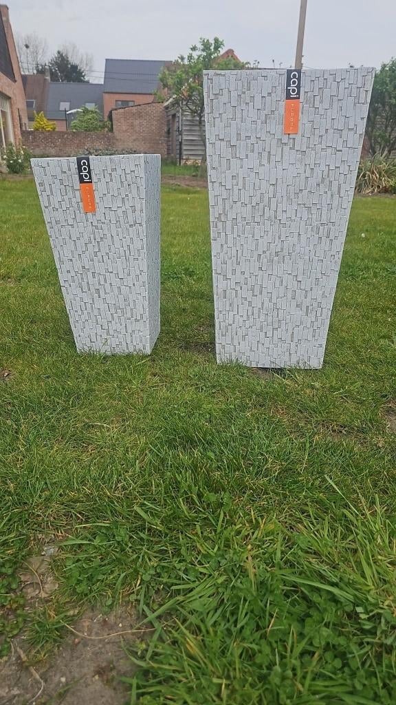 Bloempot set, Tuin en Terras, Kunststof, Nieuw, Balkon, Overige vormen