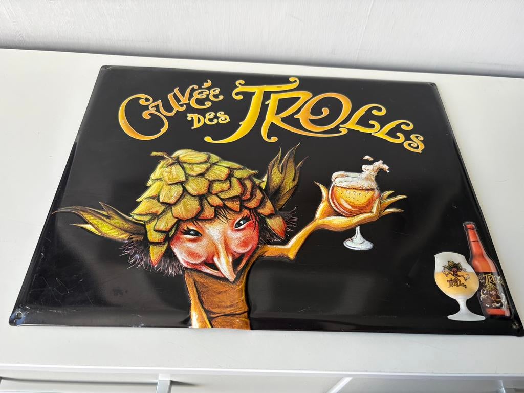 Metalen plaat „TROLLS” (41/31 cm), Ophalen of Verzenden, Zo goed als nieuw