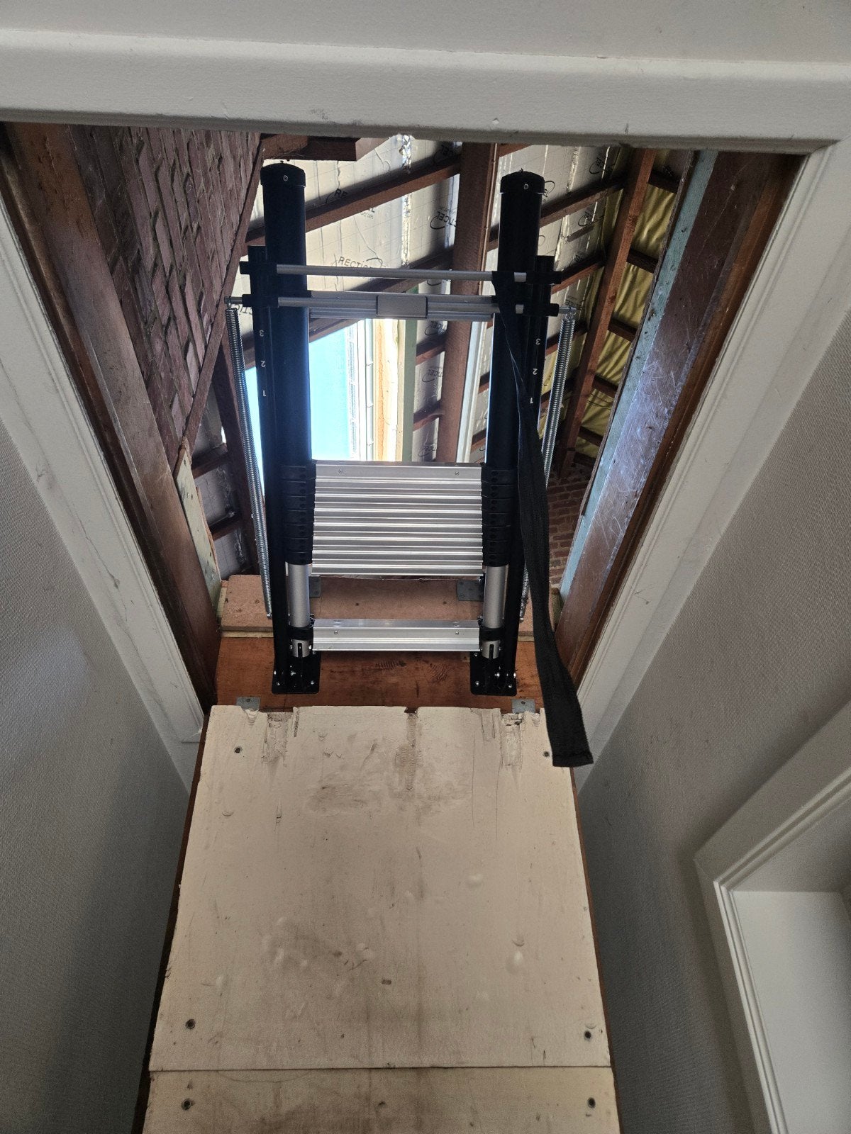 telescopische zolder ladder / trap, Ophalen, Zo goed als nieuw