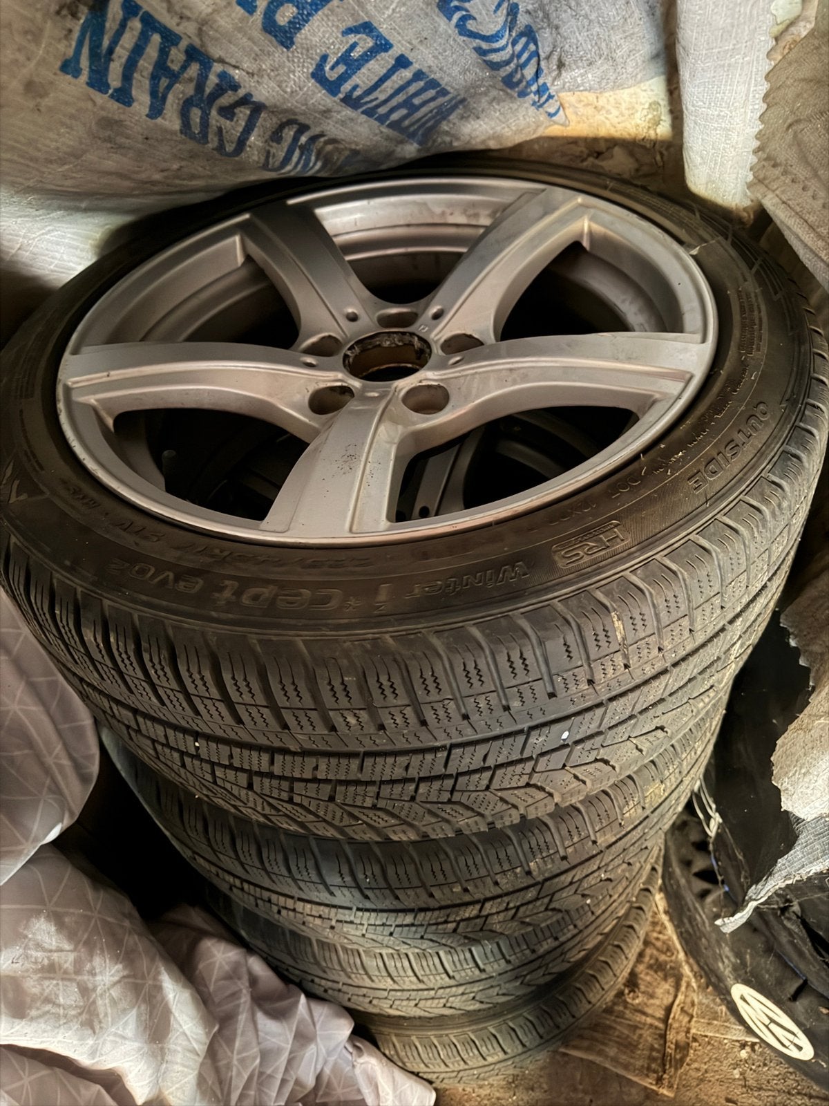 Jantes + pneus hiver hankook 225/45r17, Ophalen, Winterbanden, Band(en)