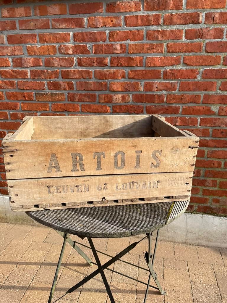 Unieke vintage  houten  bierkrat, Verzamelen, Ophalen, Gebruikt, Overige typen, Stella Artois