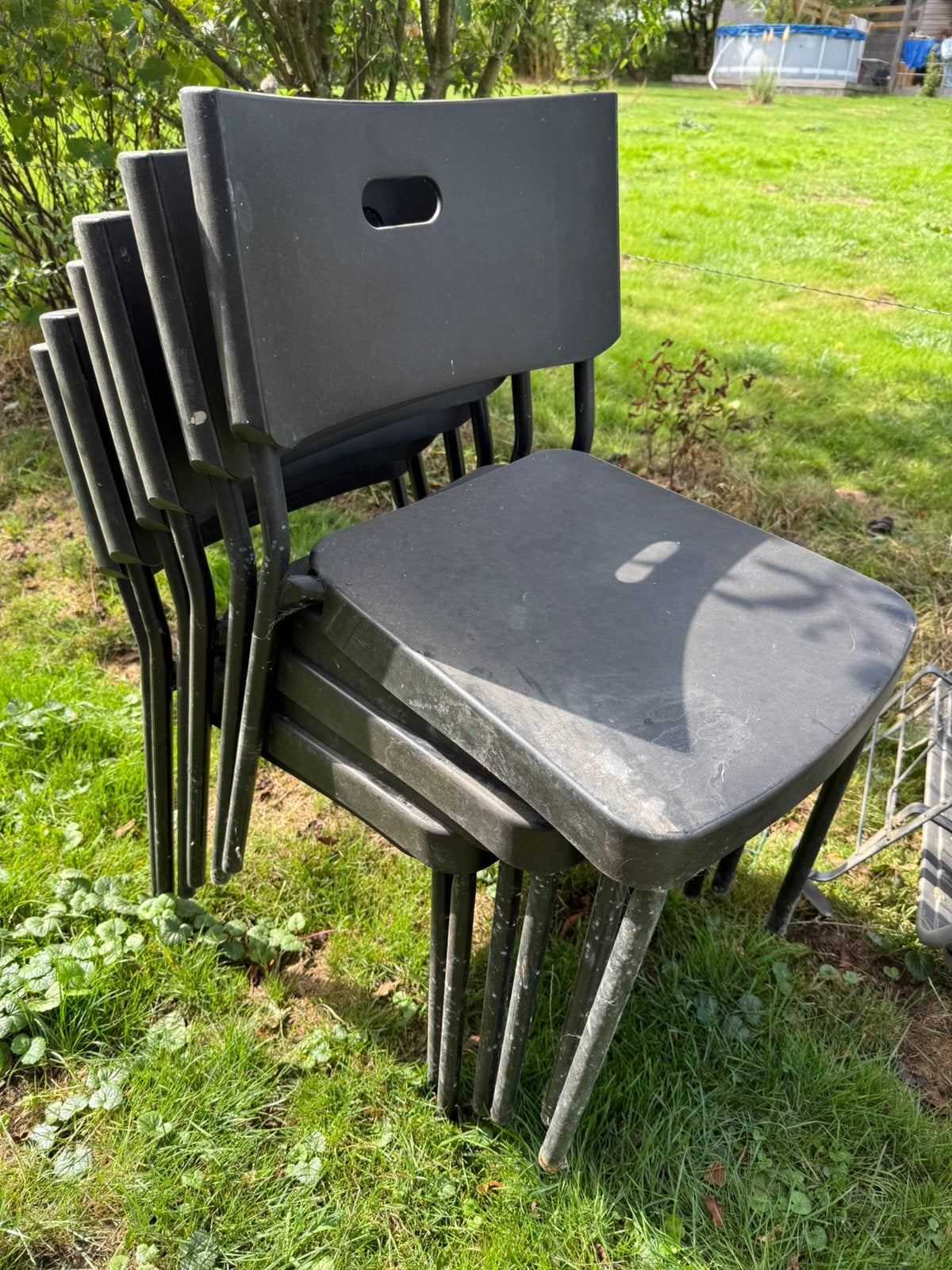 Lot de 6 chaises ikea, Enlèvement, Autres matériaux, Noir, Cinq, Six Chaises ou plus