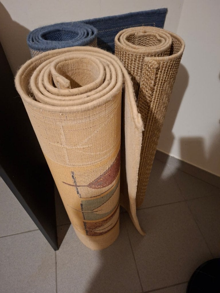 Lot de 3 tapis en bon état, Enlèvement, Bleu