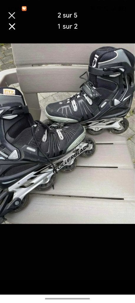 Rollerblade adulte avec les protections complet, Enlèvement, Réglable, Rollers 4 roues en ligne