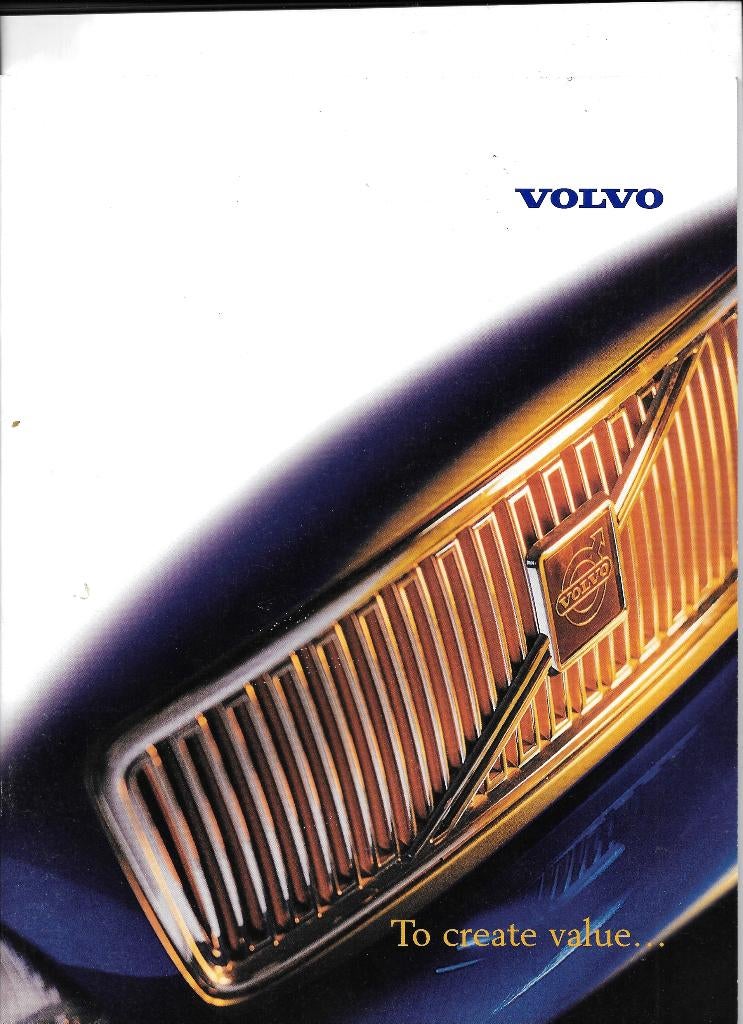 VOLVO "To create value", Boeken, Auto's | Folders en Tijdschriften, Ophalen of Verzenden, Zo goed als nieuw, Volvo