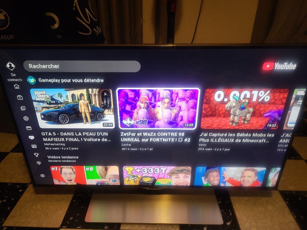 Wi-Fi intelligent Samsung 102 cm/40 pouces YouTube, Comme neuf, Samsung, Smart TV, 100 Hz