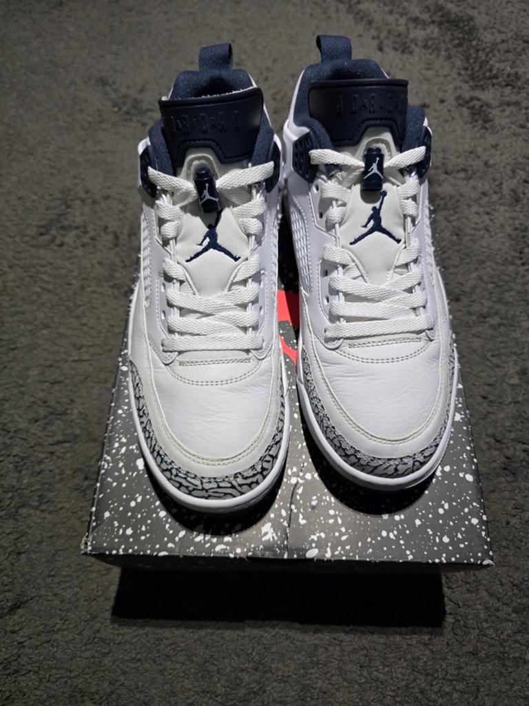 Jordan spizike low white/obsidian-pure platinum, Kleding | Heren, Schoenen, Ophalen, Wit, Zo goed als nieuw, Sneakers
