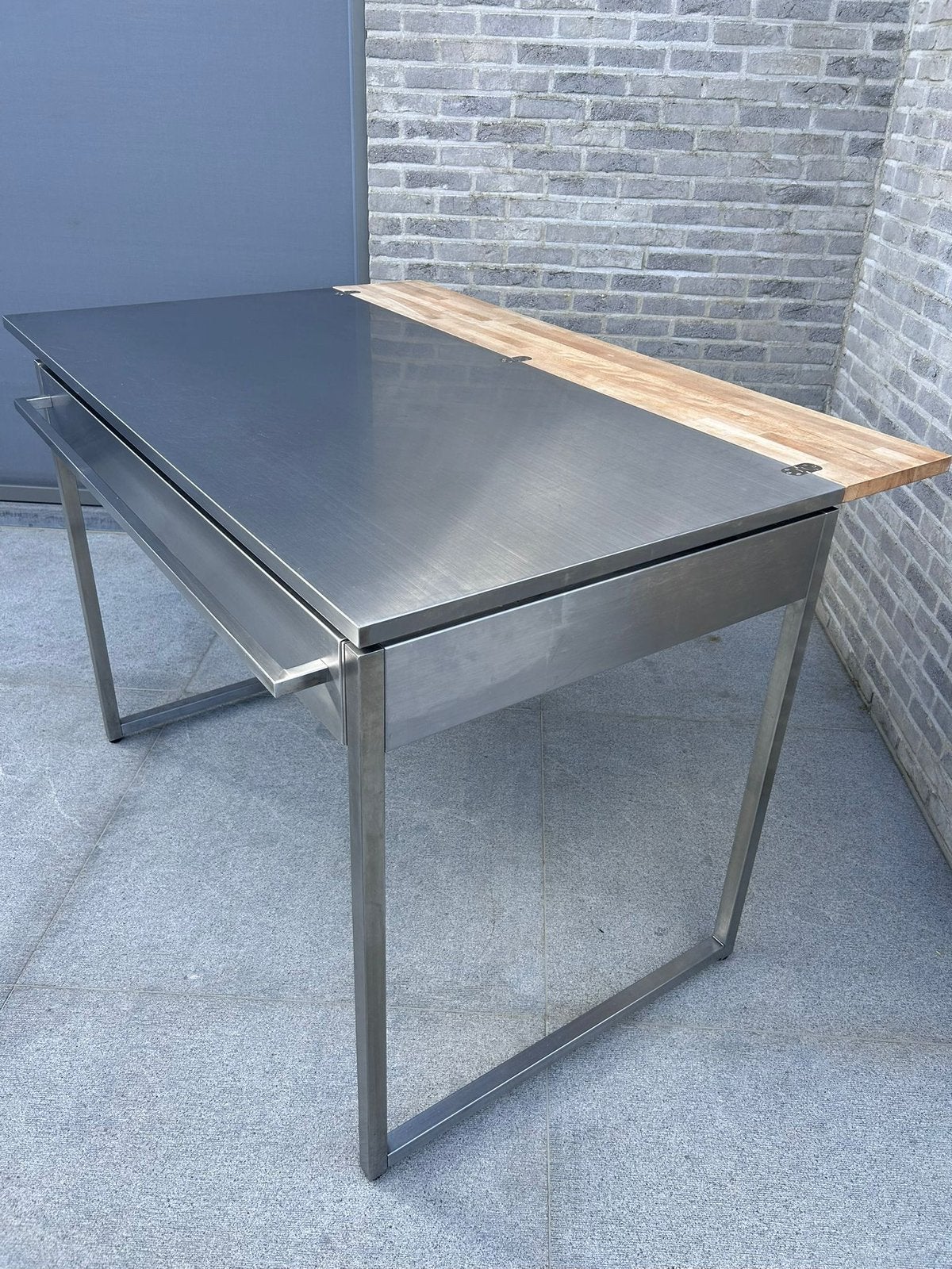 Keukentafel/eiland incl 4 barkrukken, Ophalen, Gebruikt, Rechthoekig