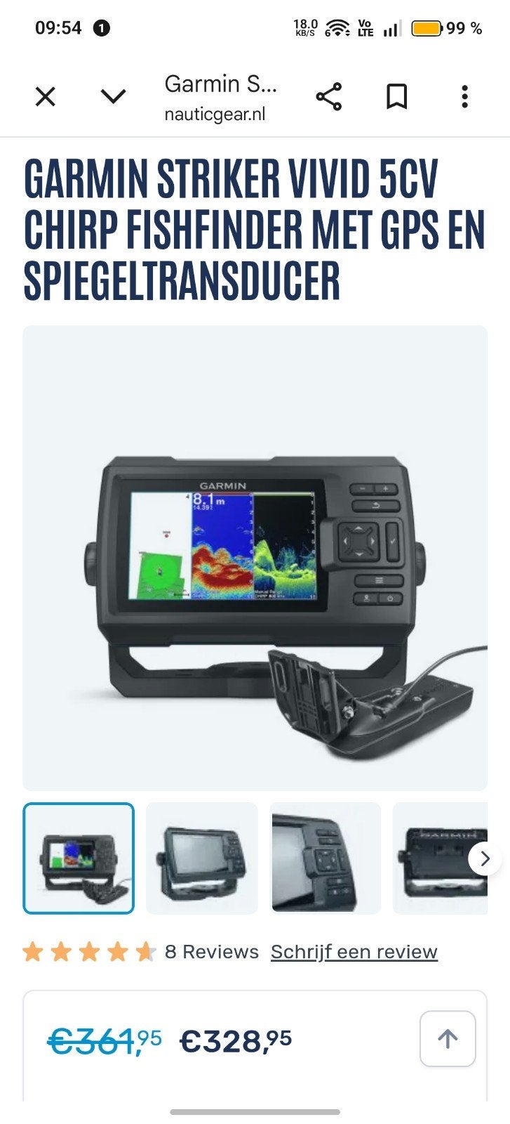 écho sondeur GPS Garmin striker 5, Sports nautiques & Bateaux, Enlèvement