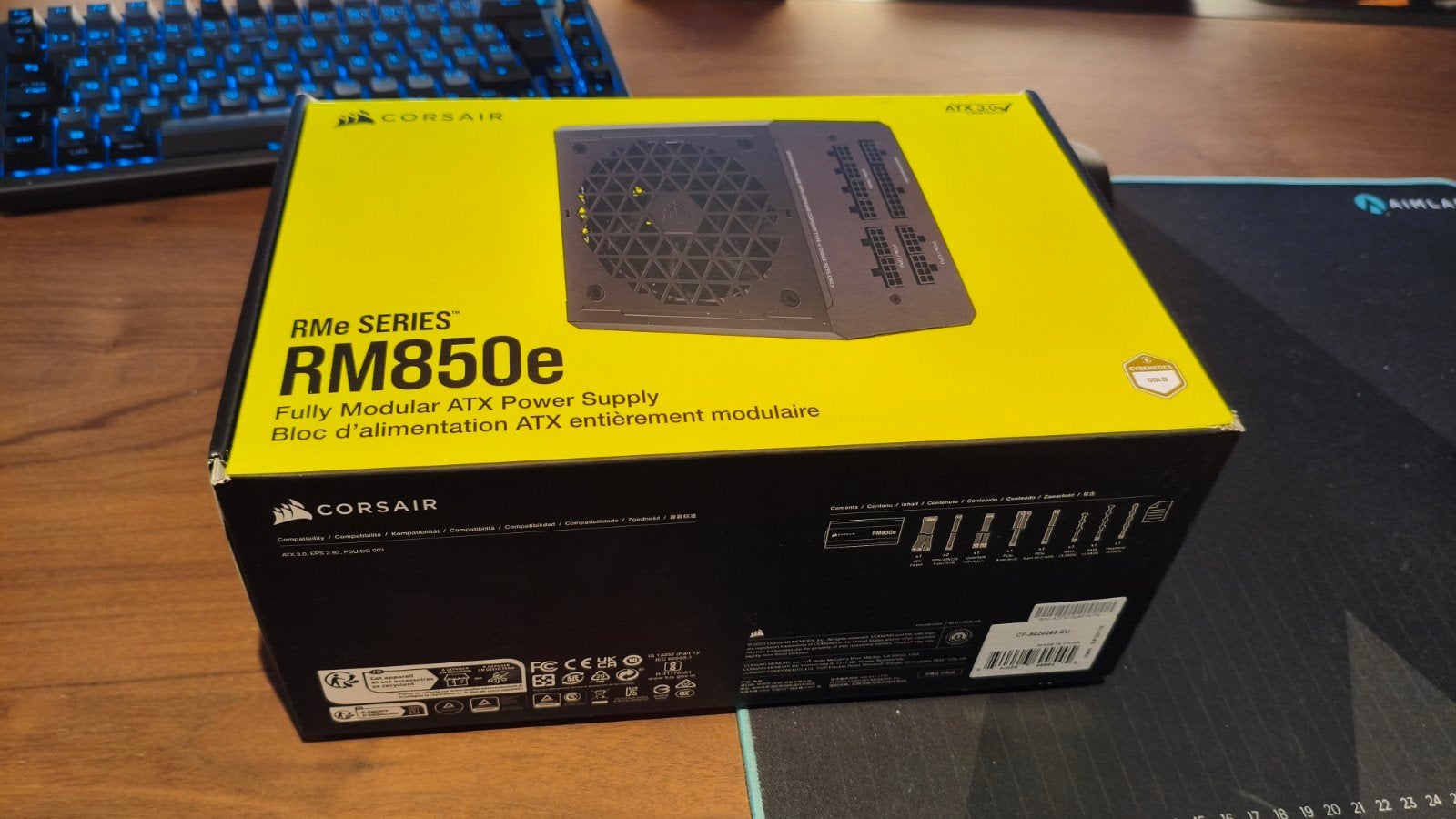 Alimentation Corsair RM850e 850w + cablage blanc tressé, Informatique & Logiciels, Enlèvement ou Envoi, Comme neuf