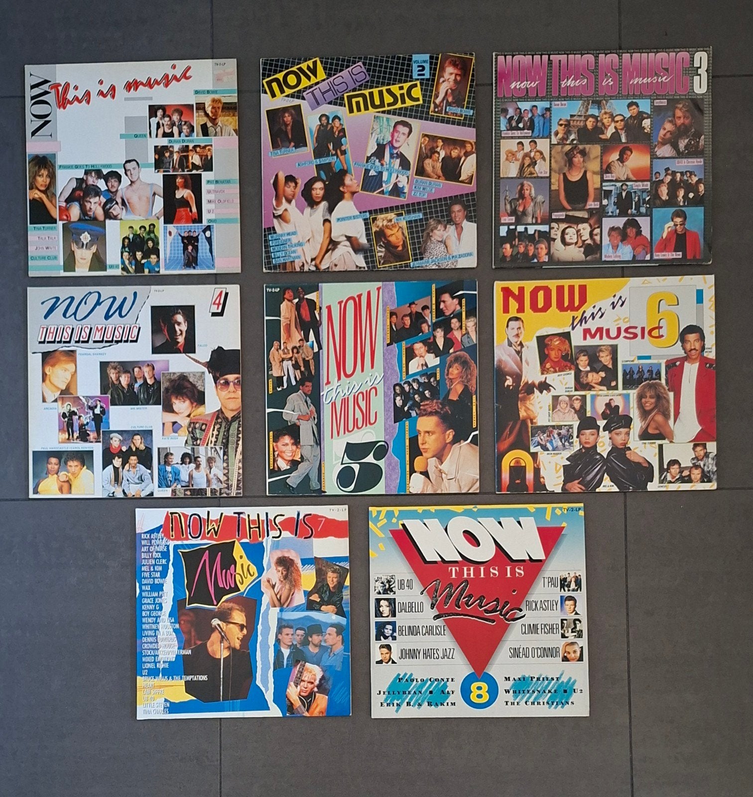 now this is music lp's 1 t/m 8, Cd's en Dvd's, LP, Gebruikt, Ophalen of Verzenden, Dubbel-LP