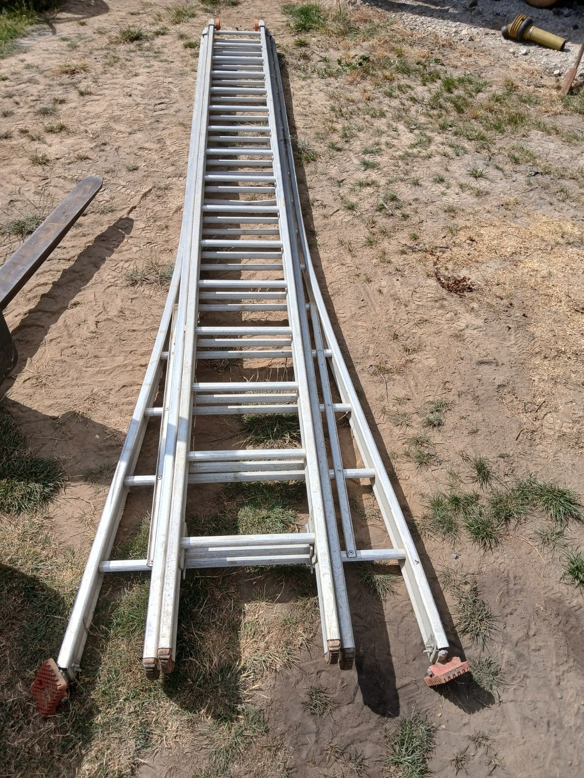 3delige alu ladder. 3x4m, Doe-het-zelf en Bouw, Ophalen, Gebruikt, Ladder, 4 meter of meer
