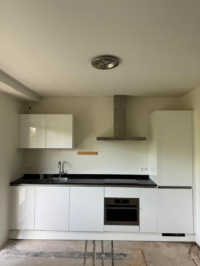 Complete Rechte Keuken Hoogglans Wit Apparatuur GEDEMONTEERD, Ophalen of Verzenden, Wit, Composiet, Greeploos