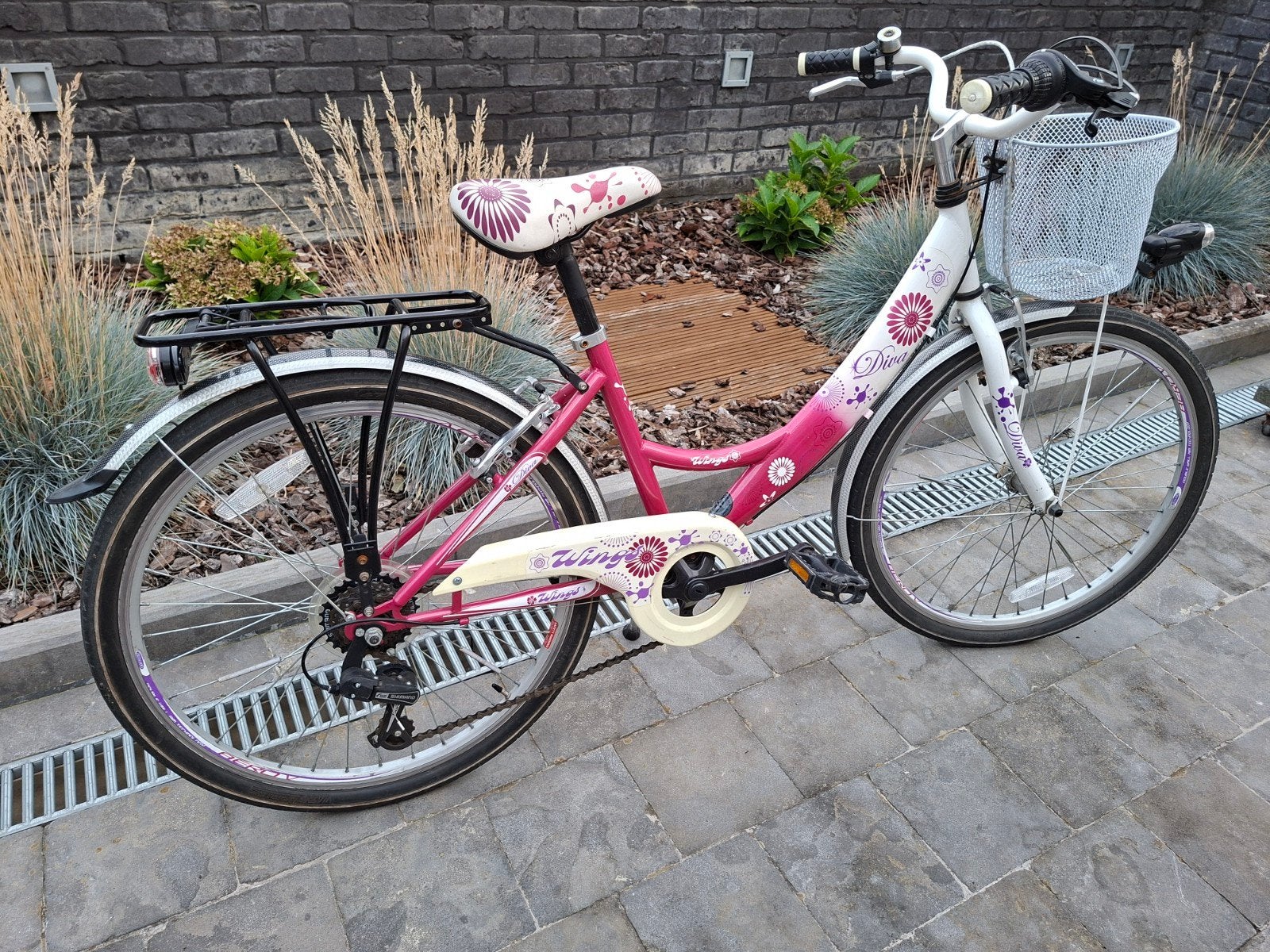 Meisjes fiets Wings Diva, 24 inch, Fietsen en Brommers, Ophalen, Gebruikt, Wings Diva, Handrem