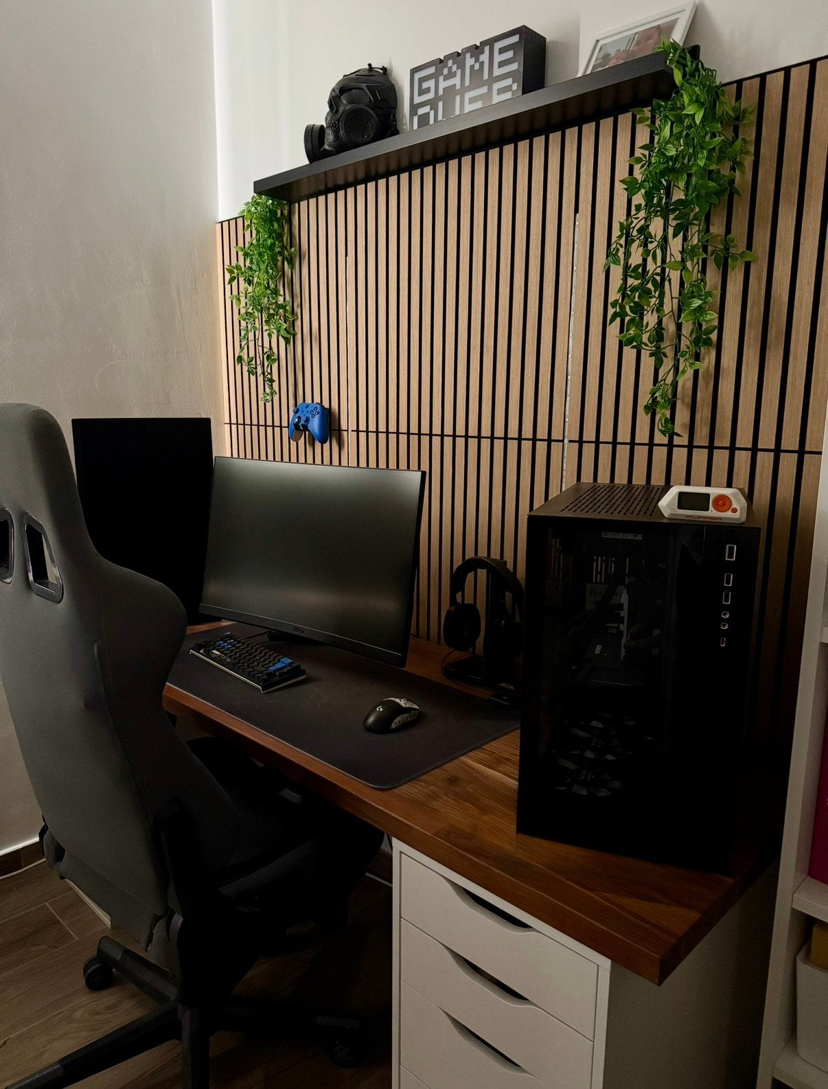 Bureau Gaming COMPLET IKEA Karlby + Alex + support écran., Maison & Meubles, Bureaux, Bureau gaming, IKEA, Enlèvement