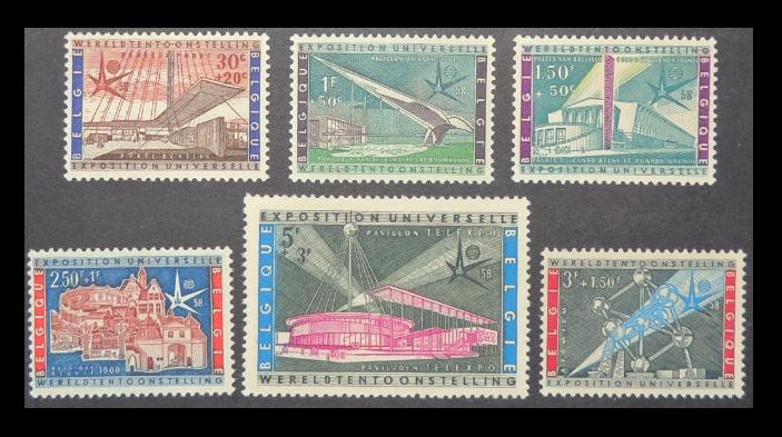 Postzegels 1047/52 Wereldtentoonsteling te Brussel Atomium, Postzegels en Munten, Verzenden, Frankeerzegel, Postfris