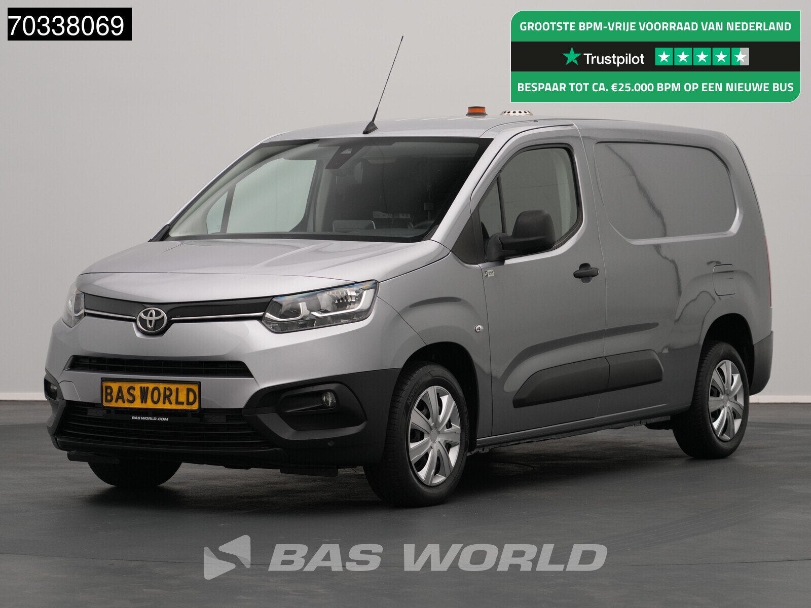 Toyota ProAce City 110PK 1.5D D-4D Long L2 XL Navi Camera Ai, Autos, Argent ou Gris, Achat, Volant multifonction, Euro 6