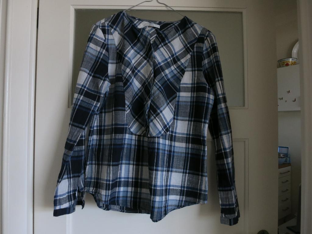 Blouse à carreaux bleu et blanc Esprit neuve TM, Maat 38/40 (M), Blauw, Nieuw, Ophalen of Verzenden
