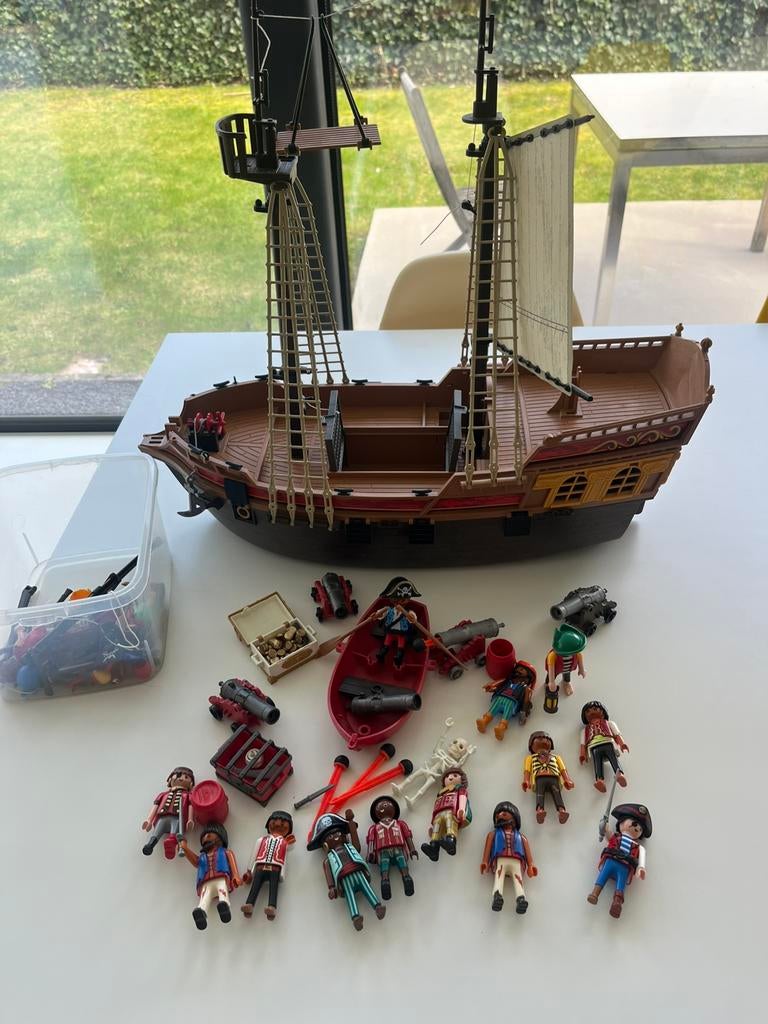 Paymobiel piratenboot met alle accessoires, Ophalen, Gebruikt