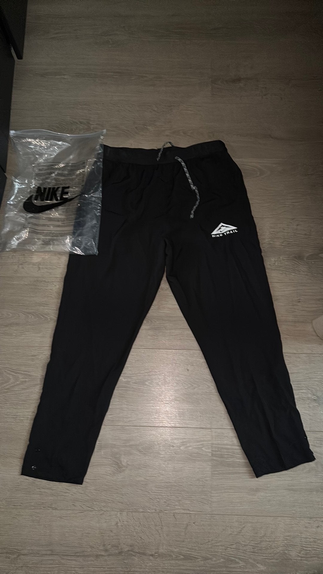Nike trail broek, Ophalen, Nieuw, Maat 46 (S) of kleiner, Zwart