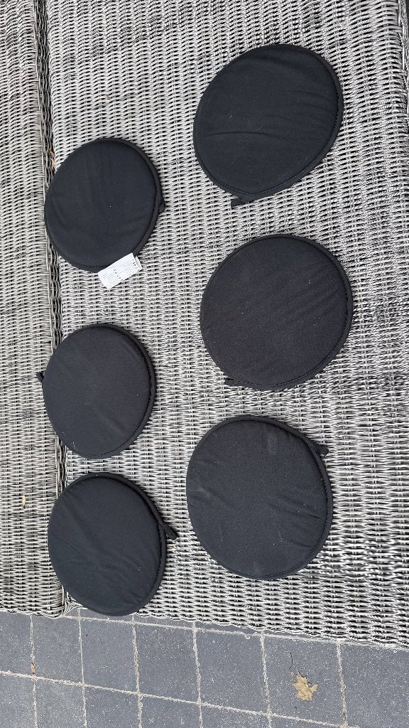 Zwarte Ikea Cilla stoelkussens, Ophalen, Zwart, IKEA, Rond