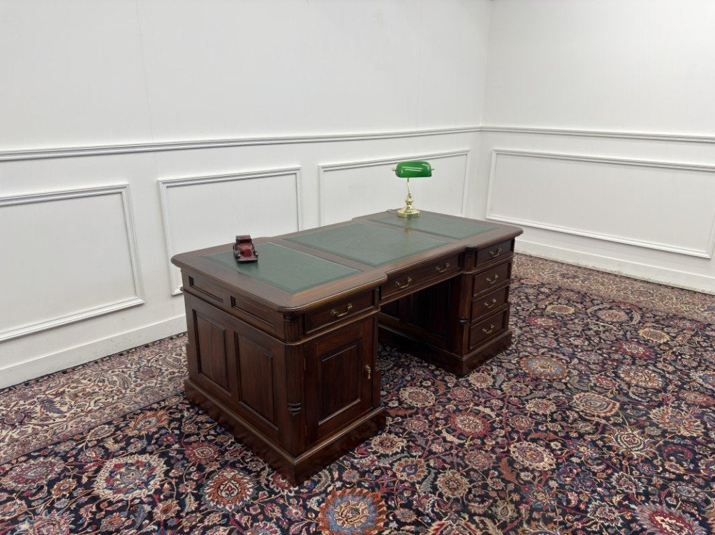 Klassiek Engels Chesterfield Bureau Partnerdesk, Enlèvement