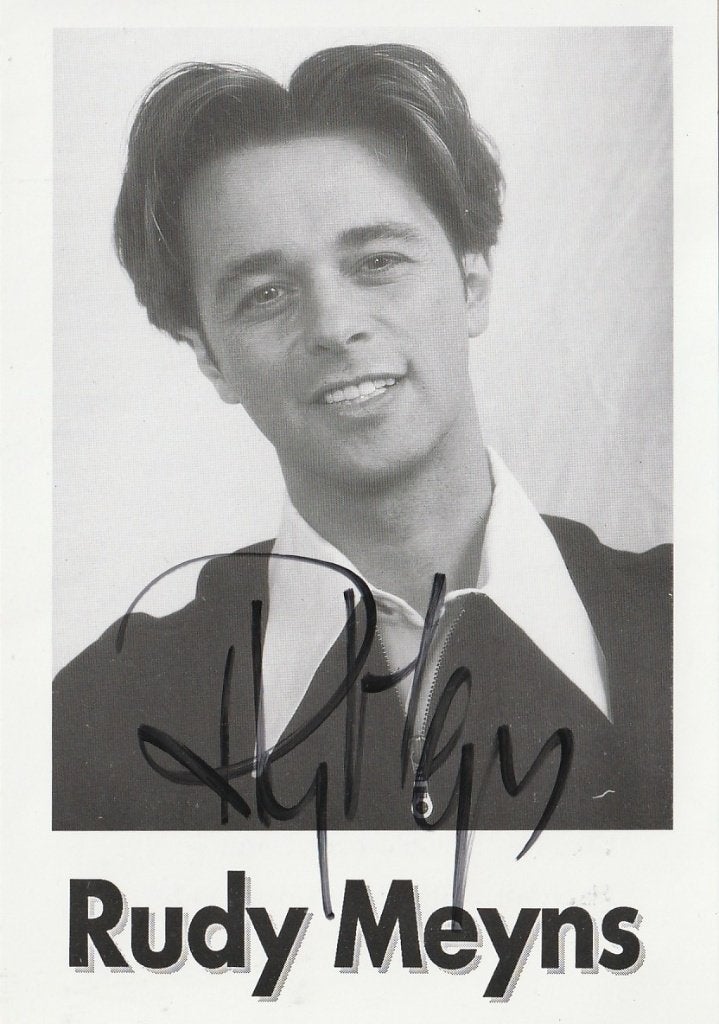 Rudy Meyns - foto met handtekening - 1995, Verzamelen, Ophalen of Verzenden, Zo goed als nieuw, Foto of Kaart, Gesigneerd