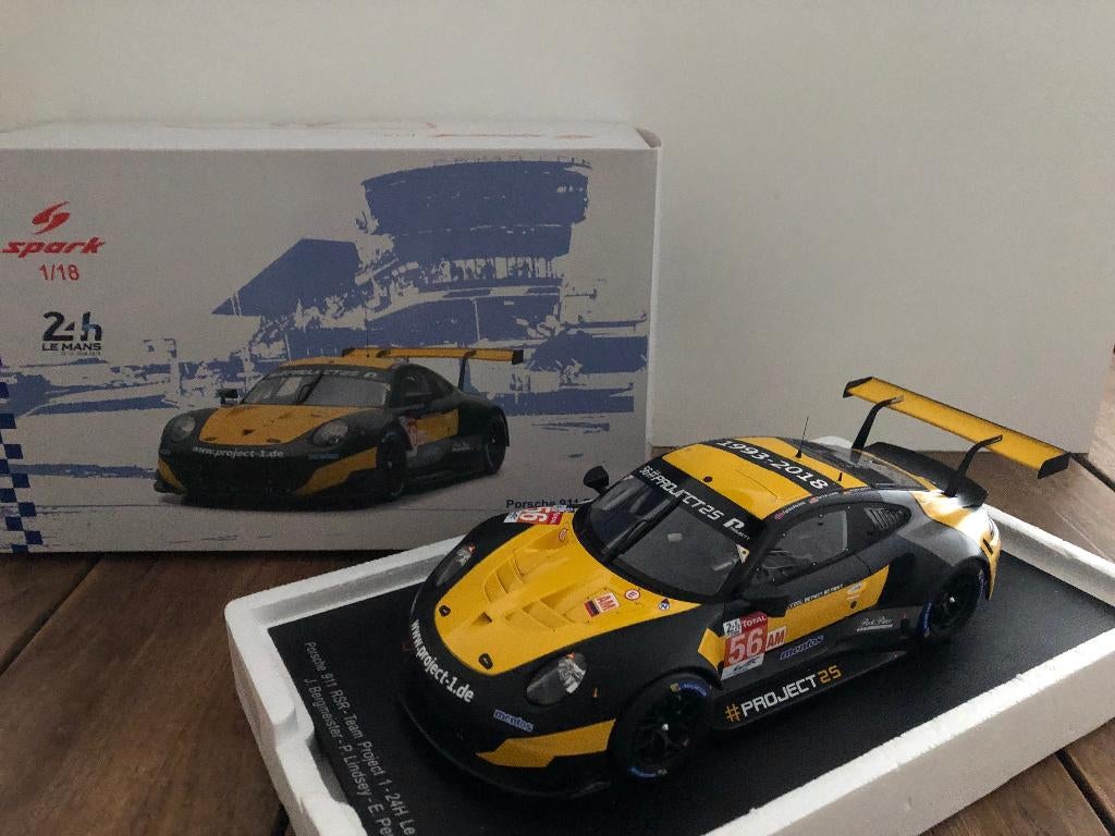 Spark Porsche 911 RSR Project 1 24H Le Mans 2018 (Nieuw), Hobby en Vrije tijd, Modelauto's | 1:18, Nieuw, Auto, Overige merken