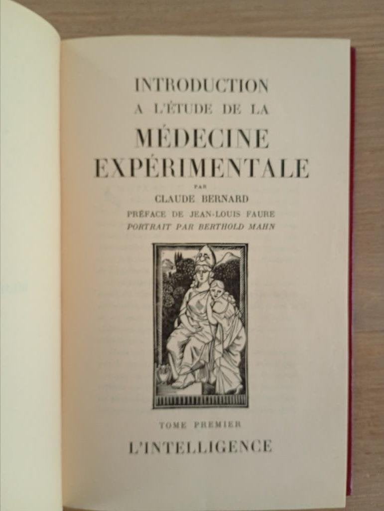 Intro à l'étude de la médecine expérimentale T1 C. Bernard, Enlèvement ou Envoi, Comme neuf