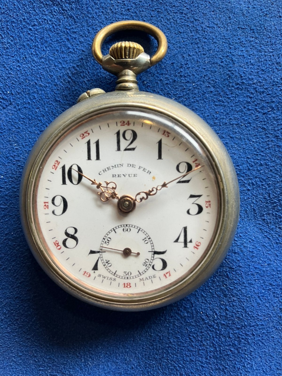 Montre a gousset revue « regulateur chemin de fer », Antiquités & Art, Enlèvement ou Envoi