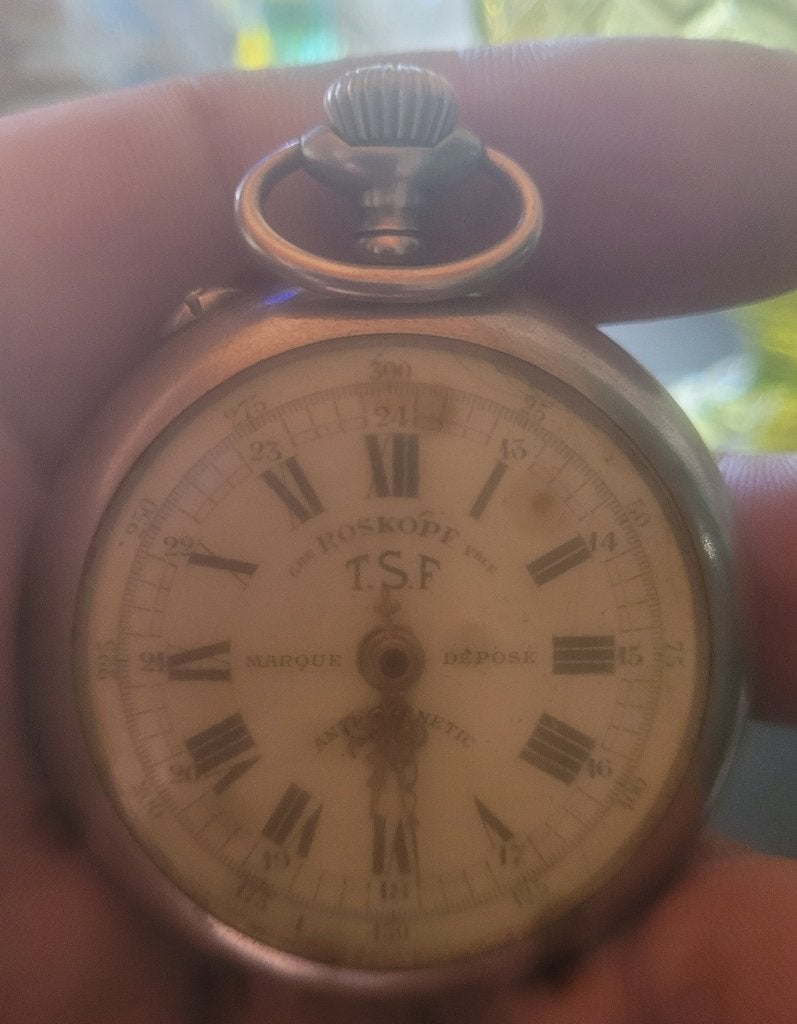 Montre gousset vintage Roskopf T.S.F. - Échappement à ancre, Enlèvement, Montre de poche