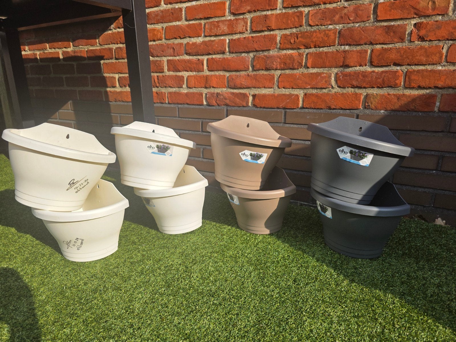Elho wall basket medium 6x (+2gratis), Neuf, Synthétique, Enlèvement, Balcon