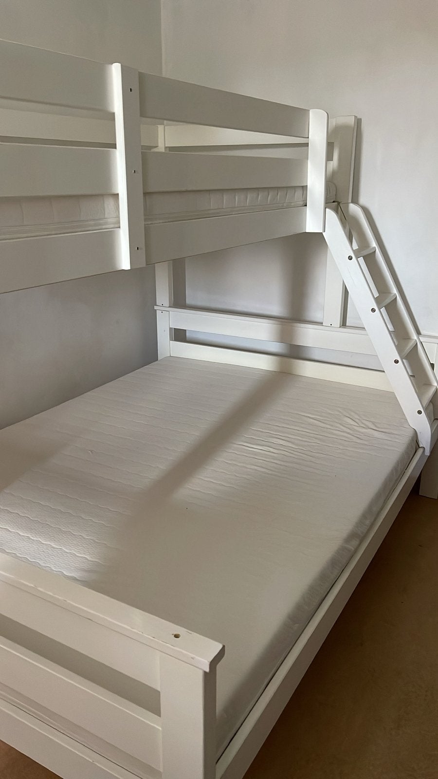Stapelbed met 2persoonsbed, Huis en Inrichting, Slaapkamer | Stapelbedden en Hoogslapers, Ophalen, Gebruikt, Tweepersoons, Stapelbed