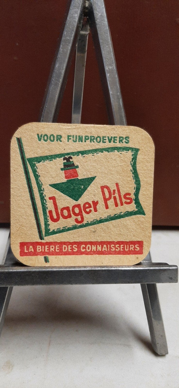 Oud bierviltje Jager Pils Roelants Schaarbeek, Ophalen