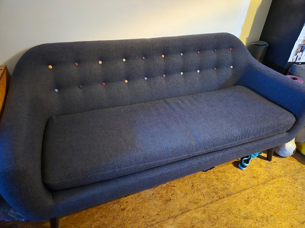 Zetel, Ophalen, 150 tot 200 cm, Vintage, Tweepersoons