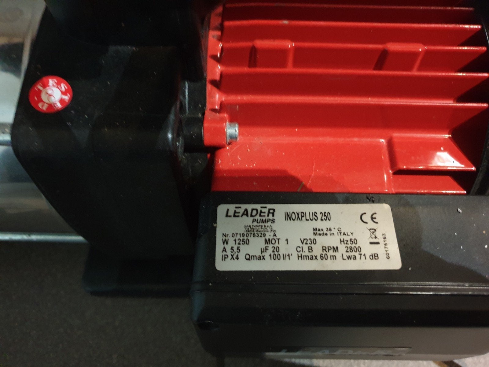 waterpomp leader 250 inoxplus, Ophalen of Verzenden, Zo goed als nieuw, Elektrisch, Hydrofoorpomp