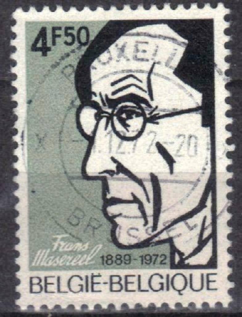 Belgique 1972 - Yvert/OBP 1641 - Peintre Frans Masereel (ST), Envoi, Affranchi, Oblitéré